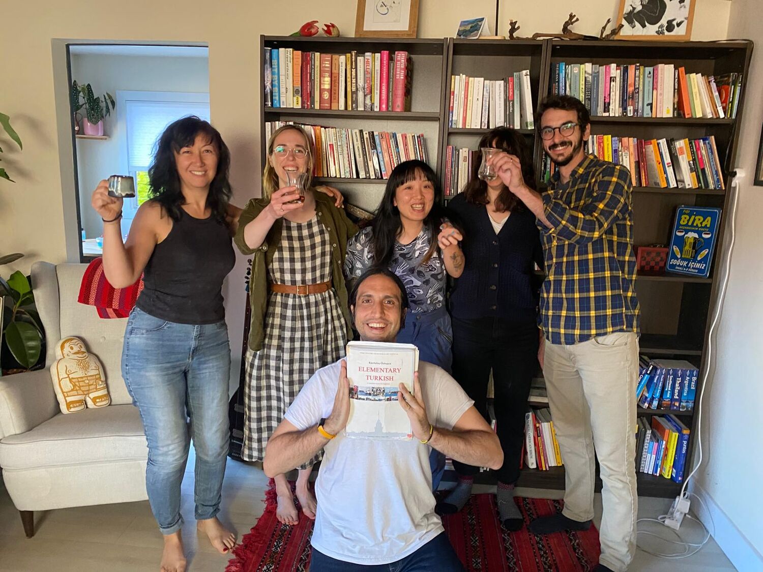 Turkish program in-person students in Oakland celebrating the end of the summer term