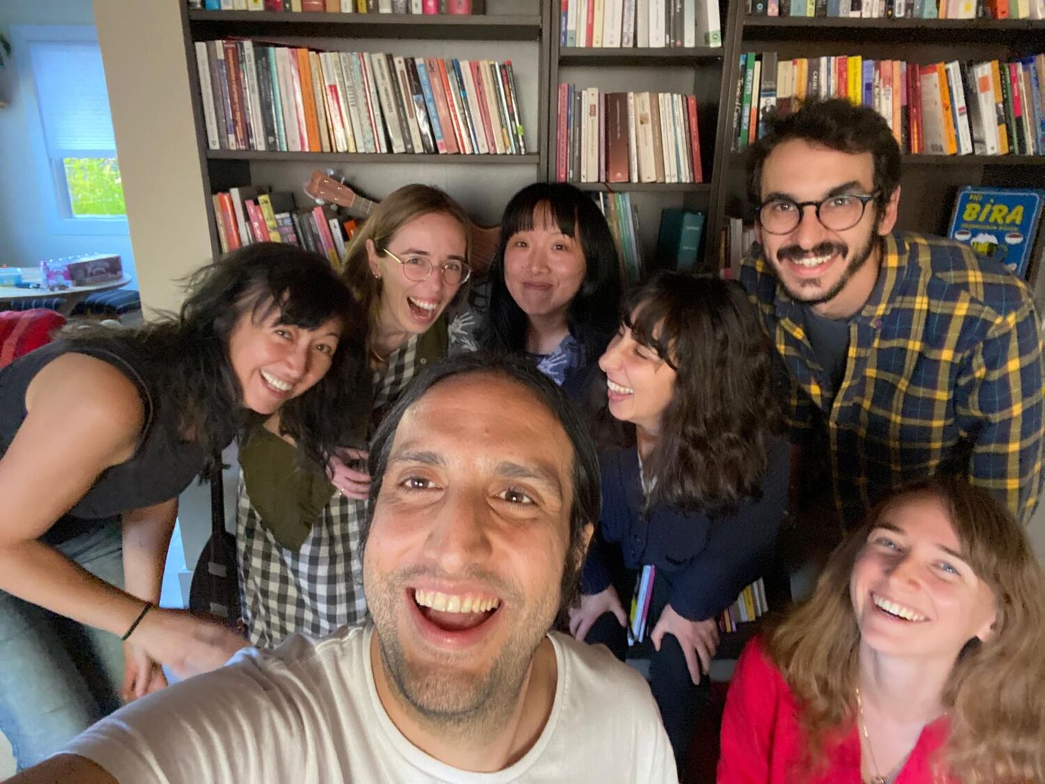 Turkish class group photo with students and professor